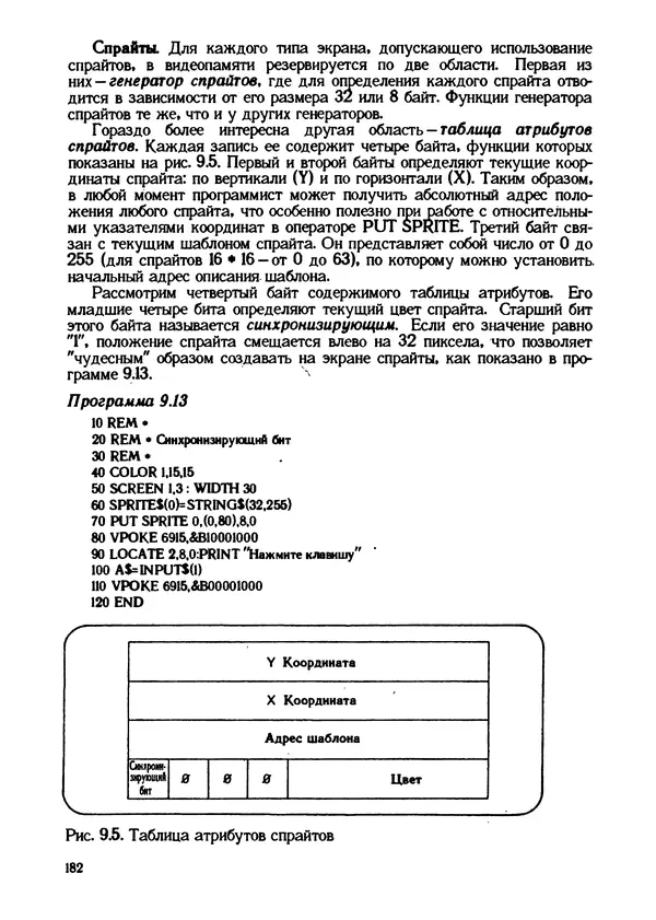 КулЛиб. Грехем  Блэнд - Основы программирования на языке Бейсик в стандарте MSX. Страница № 182